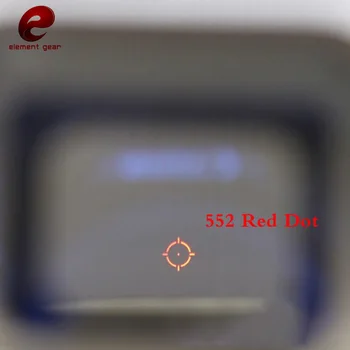 Element 551 552 553 Rdeča Zelena Pika Holografski Pogled Področje z 20 mm Železniškega Okvirov za Lov Airsoft Pištolo Črna