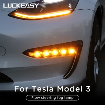 LUCKEASY Zunanjost Funkcionalni Dodatki za Nadgradnjo spredaj pretok volan meglenke za Tesla Model 3 LED svetilka za meglo skupščine