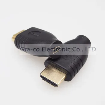 2pcs/veliko Zlato plating HDMI moški D ženski Mikro HDMI Ženski HDMI Moški za kamero telefona