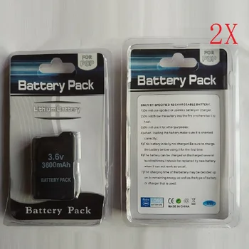 2 x 3600mAh Baterija za Sony PSP1000 PSP 1000 PlayStation Portable Li-Ion, Litij-Polnilne Baterije Zamenjava