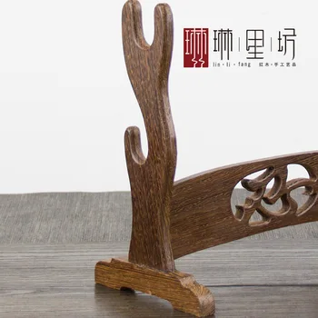 Votlo Masivnega lesa Orodje imetnik Kitajski slog Meč stojalo za Flavto stoji Lep videz Lepe Trajno tabele Ročno izdelan Dekor