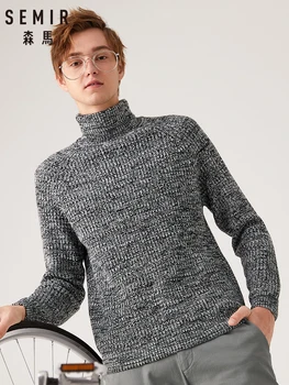 Semir Visok ovratnik volno jopica moški spomladi in jeseni mlade novo ohlapno topel pulover moških korejska različica pulover plast plesti