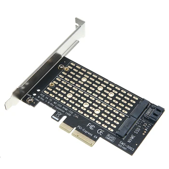 Robustna Zasnova, ki M2 NGFF M Ključ SSD Express Adapter Sim Dual M. 2 NGFF, da PCIe X4 vmesniško Kartico V 8Gbps Za Windows, Linux, Mac OS