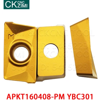APKT APKT160408-PM YBC301 APKT160408-PM YBC302 Karbida vstavi rezkanje Vstavi orodja za CNC indeksiranih Kovinski stružnica orodja za jeklo