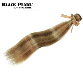 Black Pearl Remy P27/613 Snope Brazilski Lasuljo, Starimi 10-24 Let Palcev Naravnost Človeških Las Razširitev Blond Lasuljo Snop