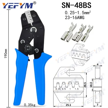 SN-48BS robljenjem klešče =SN-28B+SN-48B 0.25-1.5mm2 23-18AWG za 3.96,tab 2.8/4.8 pomlad terminal žice crimp orodja