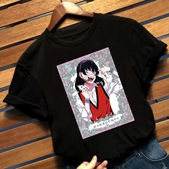 Japonski Anime Kakegurui T Majice S Kratkimi Rokavi Kakegurui Midari T Shirt Harajuku Vrh Tees T-Majice