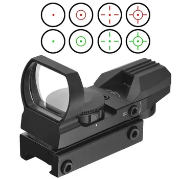 Lov Področji, Optika Rdeča Zelena Pika Pogled Področje Sniper Airsoft Pištolo Zračne Puške Reflex 4 Reticle RifleScopes Holografski Očeh
