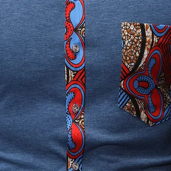 Mozaik Afriške Dashiki Rokavi Moški 2020 Povsem Novo Stojalo Ovratnik Moške Afriška Oblačila Ulične Business Casual Camisa Masculina