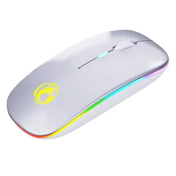 Brezžično Miško RGB Akumulatorske Brezžične Miške Računalnik Tiho Mause LED Osvetljen Ergonomska Gaming Miška Za Prenosni RAČUNALNIK