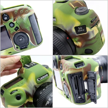PULUZ Kritje Primera Za Canon EOS 5D Mark IV Mehke Silikonske Gume Kamere Zaščitni Telo Primeru Kožo Prikrivanje Rumeno Vrečko za Kamero