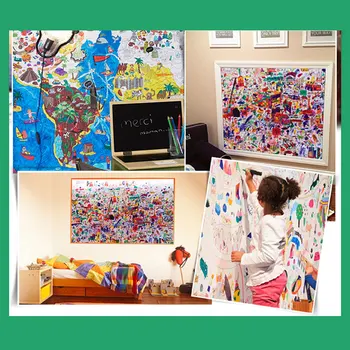 Otroci Otrok Super Slikar Baby Ogromne Risbe Papirni Velikan, Barvanje Plakat Igrače Fantje Dekleta Darilo Za Rojstni Dan Izobraževalne Risanje Igrače