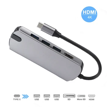 Multi Usb Adapter Vozlišče TIPA C do USB3.0 SD TF HDMI za MacBook Pro/Zrak USB Hub Razdelilnik 2020
