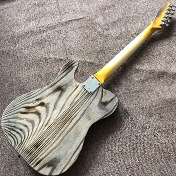 Nov prihod vroče prodajo visoko kakovostnih Tremolo kitara, električna kitara z naravno barvo lesa, Pražen koks kitaro na telo