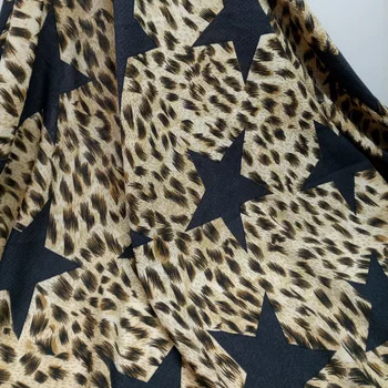 Obleke Obleko Leopard Šifon Tkanine, Krep, Tkanina Poletje Moda Materiala Dihanje Cosplay DIY Obrti Tkanine 1 Dvorišču