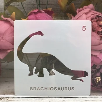 12Pcs/Veliko 5inch Dinozaver 12 Vrst DIY Layering Matrice Slikarstvo Album Kolorit Reliefi Album Dekorativni Predlogo