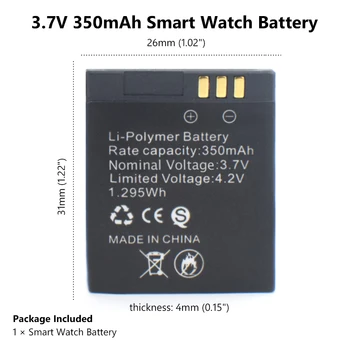 1-10PCS 3,7 V 350mAh Polnilna Litij-ionsko polimer baterijo Samo Za GT08 Pametno Gledati Baterije Watch Zdrobljen Celice Nadomestna baterija