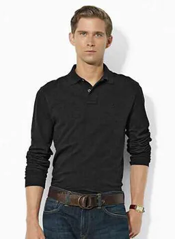 Hombre Mala Ponija Polo Vrh za Moške Bombaž Long Sleeve Majica Moški Majica Classic Moda Polo Visoke Kakovosti