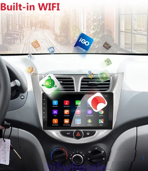 Avto Radio 2.5 D 2Din Android 9.1 POJDI Multimedijski Predvajalnik Navigacija GPS Za Hyundai Solaris Naglas Verna 2011 2012 2013 -2016
