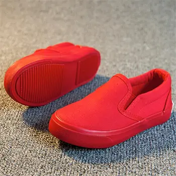 Polno rdeče Otroci Platno Čevlji Sport Dihanje Fantje Superge Znamke Otroci Čevlji za Dekleta Jeans Denim Priložnostne platno čevlji