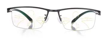 ISENGHUO Moda Kakovosti Moški Slog Titanove Zlitine Postopno Obravnavi Očala Multifokalna Pol Platišča CR39 Presbyopia Očala
