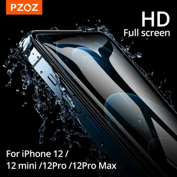 PZOZ Zaščitnik Zaslon Za iPhone 12 Max Pro mini Polno Kritje Transparentno Steklo Telefon Zaščitni Zaslon 6.1 6.5 Kaljeno Steklo
