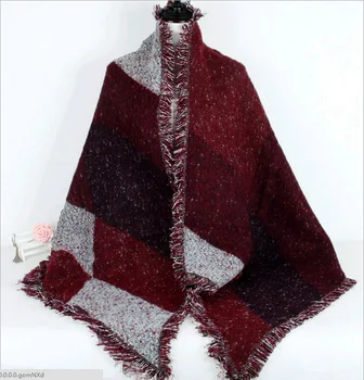 Nova moda tartan kariran kašmir pashmina rute za ženske odejo šal z tassel pozimi topel šal ovije poncho vroče prodaje