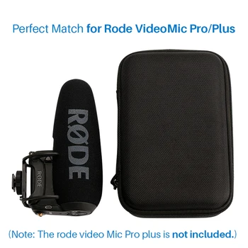 ABKT-Ulanzi Mikrofon Dodatno Zaščito Shranjevanje Primera Polje za Rode VideoMic Pro Plus Na - Kamera Mikrofon Trdi Potovanje Primeru B