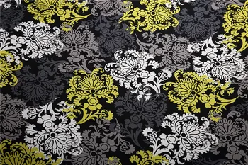 2pcs 50x150cm/100x150cm Črni in rumeni cvet serije bombaž šivanje tkanine za handwork Quilting Mozaik Baby Krpo