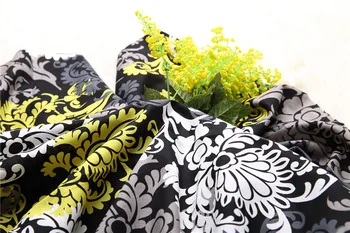 2pcs 50x150cm/100x150cm Črni in rumeni cvet serije bombaž šivanje tkanine za handwork Quilting Mozaik Baby Krpo