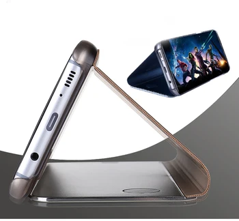 Zrcalni Prikaz Smart Flip Primeru Za Samsung Galaxy A10E Luksuzni original Capa fundas A10 E SM A102 A102F 360 Usnje Telefon Kritje