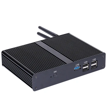 Brez ventilatorja Mini PC,Intel Quad Core J1900,Windows 10/Ubuntu,[HUNSN BM11L],(WiFi/VGA/1HD/4USB2.0/1USB3.0/1LAN)