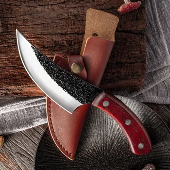 IGOODS Ročno Kuhinjski Nož Boning Mesa Cleaver Ribolov Nož Kabelski Nož Ostro Rezilo Mesar Nož na Prostem Kuhanje Orodje
