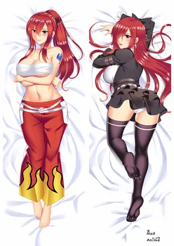 Priljubljen Japonski Anime FAIRY TAIL Natsu & Erza Scarlet & Lucy Heartfilia Dakimakura blazino kritje primera objemala Telo pillowcases