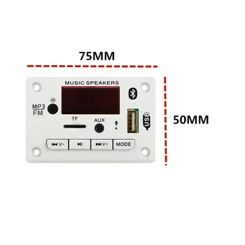 BT TF USB FM Aux Radio, MP3 Predvajalnik, vključen Avto, USB, Bluetooth Hands-free MP3 Dekoder Odbor Modul Avdio uspela