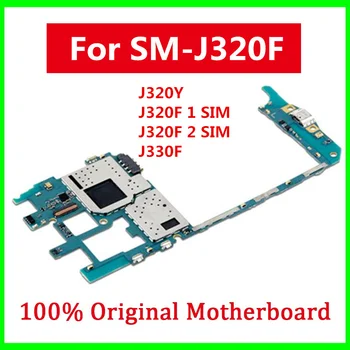 Za Samsung Galaxy J3 J320F SIM 1 / 2 SIM ,J320Y J330F Matično ploščo S Polno Žetonov original odklenjena mainboard s polno žetonov