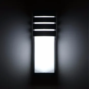 Nepremočljiva Prostem 12W LED Stenska Luč Črno Aluminijasto Stenske Svetilke Vrt, Dvorišče, Hodnik, Balkon Rov Svetlobe AC85-265V