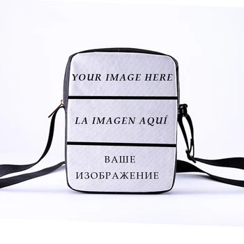 Po meri dame torba DIY tiskanje fotografij Messenger bag moda platno crossbody vreča otroška torba za prosti čas