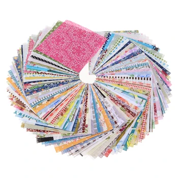 100 kozarcev DIY Šivanje Lutka Quilting Mozaik Tekstilne Tkanine, Torbe 10x10cm Kvadratnih Cvetlični Bombažne Tkanine Obrti