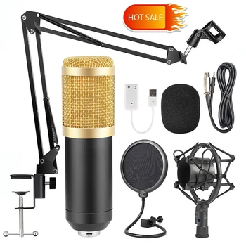 Travor BM800 Kondenzatorja Audio 3,5 mm Žična Mikrofona Poklicne Studio Mikrofon Za Radijsko Braodcasting Petje Mic Imetnika