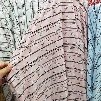 Šifon obleko tkanine trak cvet poletja krilo tkanina mehka dihanje DIY Mozaik tekstilne bluzo tkanine