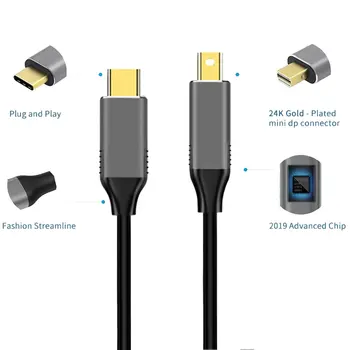 USB Tip C 3.1 za Mini DisplayPort Kabel DP 4K 60HZ HDTV Adapter Pretvornik za Macbook HuaWei Mate 10 Sansung S8 1,8 m