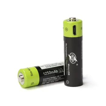 ZNTER 2Pcs/4Pcs 1,5 V AA 1250mAh li-polymer Baterija micro usb za polnjenje 1.5 v baterije
