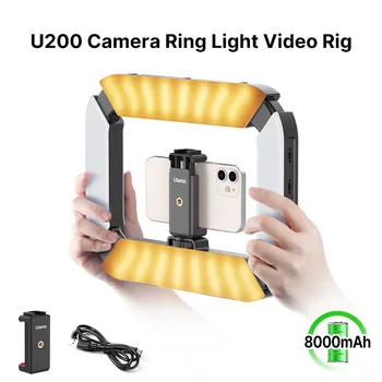 Ulanzi U-200 Pametni Video Ploščad LED Video Luč 2 v 1 Obroč Svetlobe s Hladno Čevelj za Mikrofon Tiktok Youtube Živo Ploščad Svetlobe