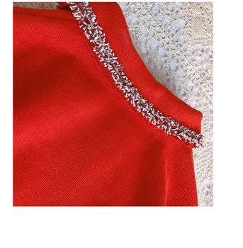 Baby Dekleta Kompleti Oblačil za Pomlad Jesen Fashion Deklice Dolg Rokav Preprost Pearl Pulover+Priložnostne Krilo 2Pcs polna Rdeča Dekliška Oblačila