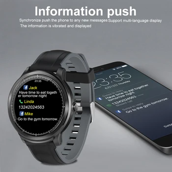 Čas Lastnik Barvni Zaslon Smart Watch IP68 Vodotesen 1.3 palčni Full Circle, Zaslon na Dotik, Srčni utrip Spanja Monitor Šport Gledam