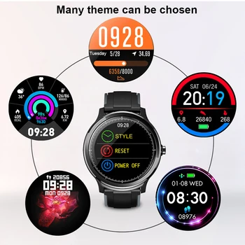 Čas Lastnik Barvni Zaslon Smart Watch IP68 Vodotesen 1.3 palčni Full Circle, Zaslon na Dotik, Srčni utrip Spanja Monitor Šport Gledam