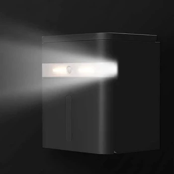 Toaletni Papir Roll Imetnik s Samodejni Senzor LED Osvetlitev in Pametni Imetnik Police, Stenske Kopalnica