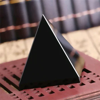 Naravni Sijoči Površine Obsidian Piramida Kristalno Reiki Energijo, Zdravilno Office Home Dekor