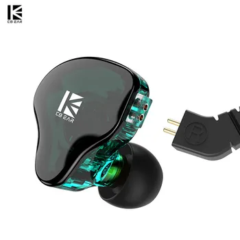 KBEAR KS2 1BA+1DD V Uho Slušalke HIFI Sprot Monitor Čepkov Teče Igra Slušalke z 2Pin 0.78 mm Priključek KBEAR KB04 TRI I3